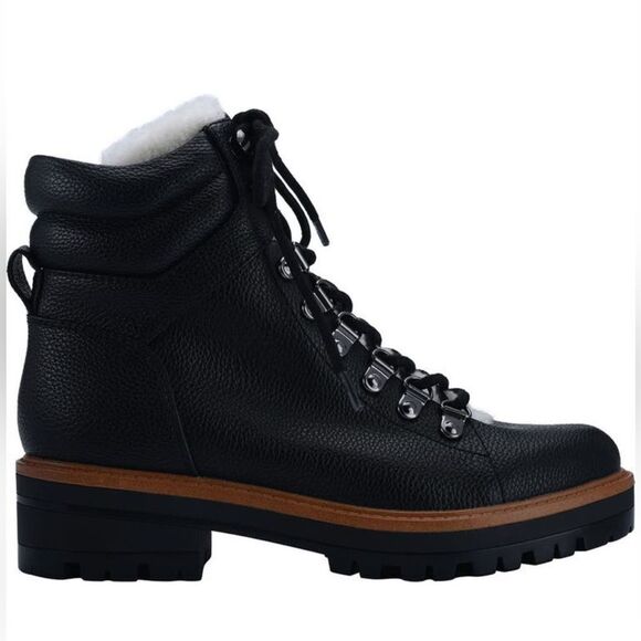 BNIB MARC FISHER BLACK LACE UP BOOT SZ 9.5 - Picture 5 of 7